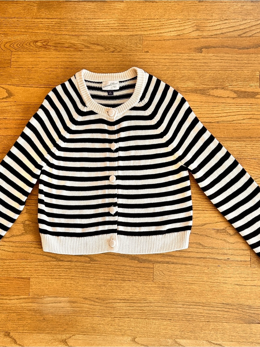 Universal Thread Black & White Striped Button-Front Cardigan NWOT X-Small - Picture 5 of 9